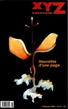 Couverture de Nouvelles d’une page, Numéro 61, printemps 2000, p. 5-102, XYZ. La revue de la nouvelle