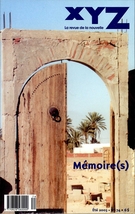 Couverture de Mémoire(s), Numéro 74, été 2003, p. 4-102, XYZ. La revue de la nouvelle